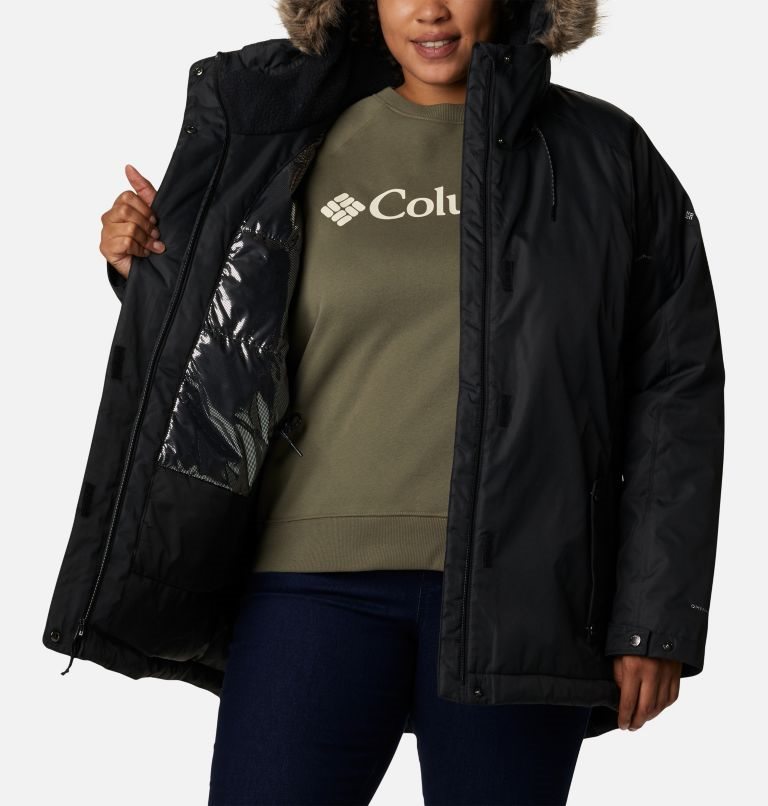 Women's Columbia Suttle Mountain II Insulated Jackets Black | Plus Size CA-V4813